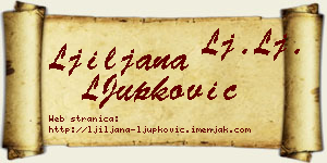Ljiljana LJupković vizit kartica